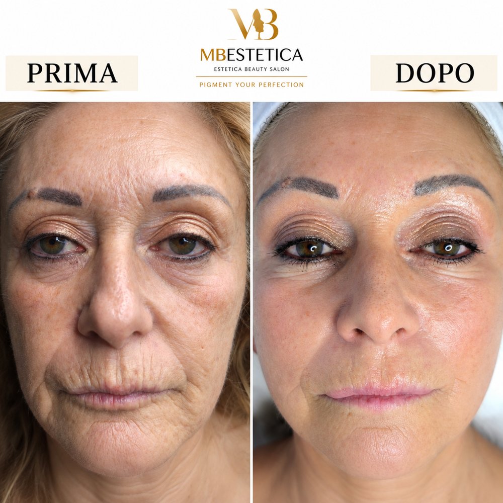 Biostimolazione viso needling cosmetico Genova prima e dopo